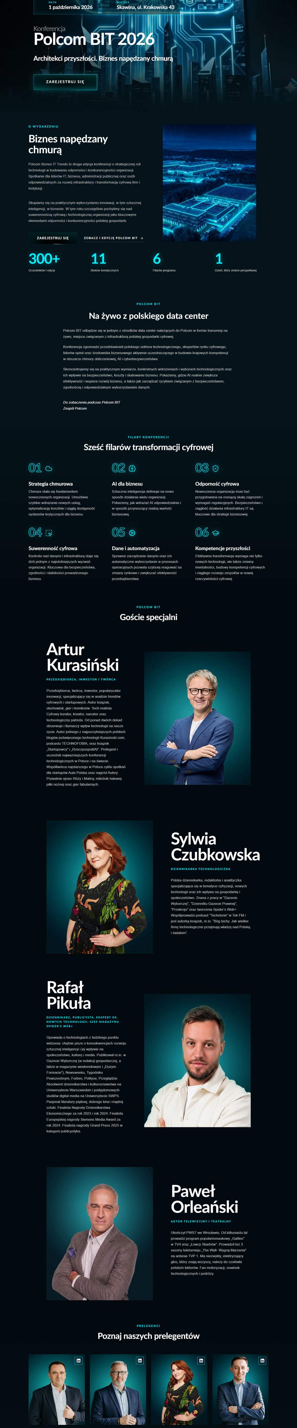 Website preview: Polcom BIT 2026